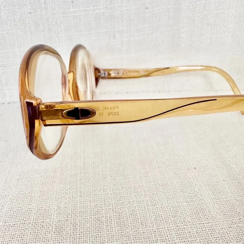 Vintage Christian Dior Retro Butterfly Round Oversized Eyeglasses